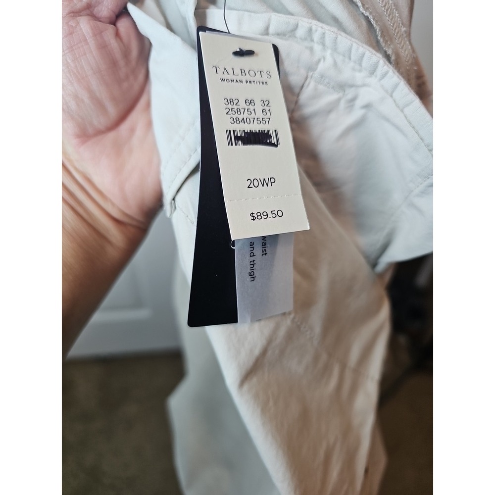 Talbots Women's Heritage Cropped Pants Khaki Plus size‎ 20WP  Cotton Spandex - Picture 10 of 11